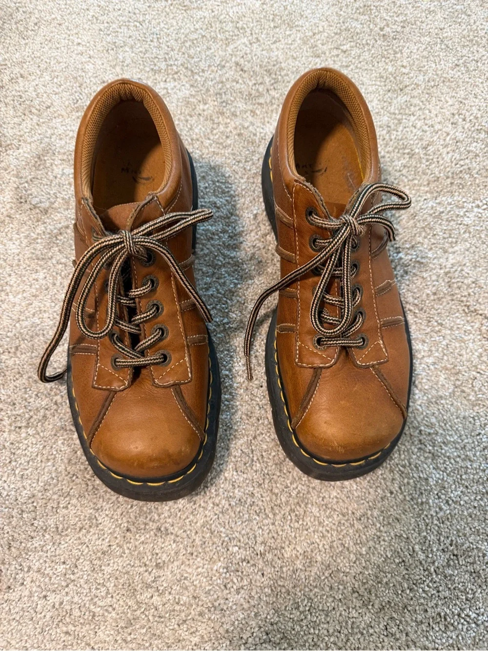 Dr. Martens Vintage Men’s Chestnut Brown Leather Lace-Up Oxfords 11